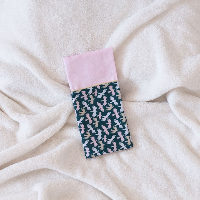 Protège Livret de Famille Rose / Oiseaux