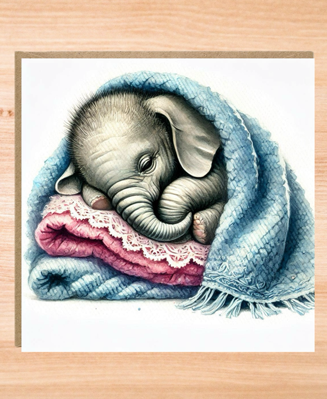 Elephant New Baby Card