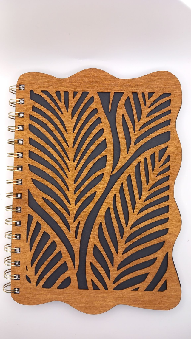 Carnet de notes couverture bois rechargeable