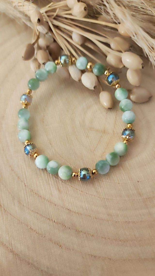 Bracelet "Énergie Féminine" Garniérite