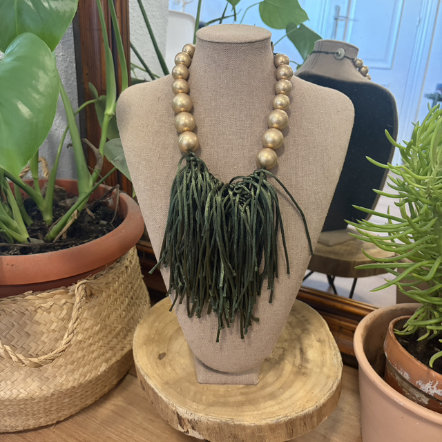 Collar Boho de Madera