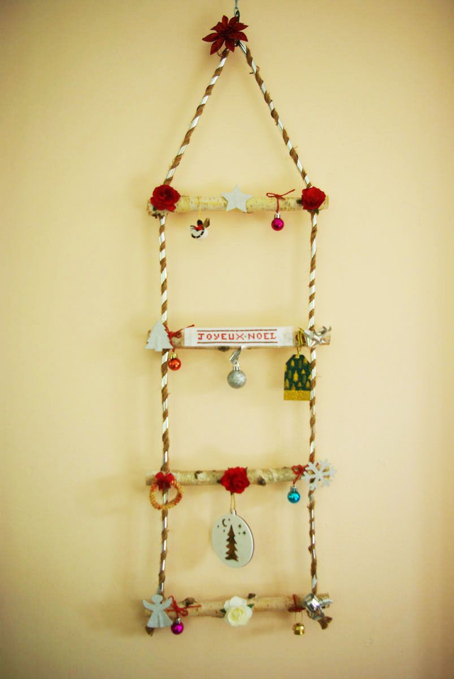 861-Echelle de Noël L28xH90 cm