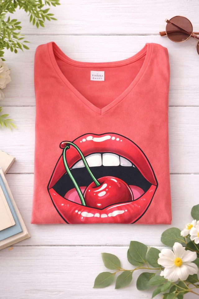 T-shirt Femme Rose Pop Art