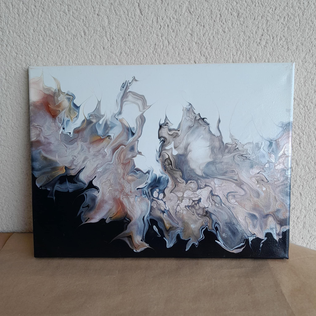 FUMEE FATALE - Tableau abstrait - 30x40 cm