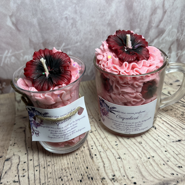 Bougie exquise coquelicot