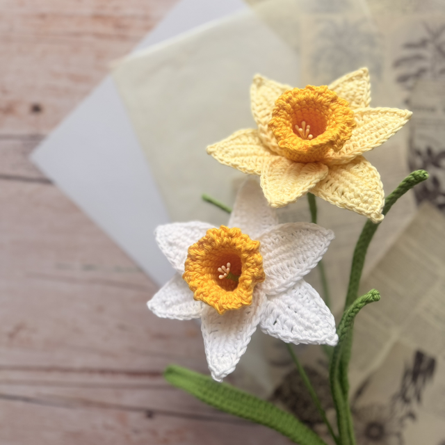 Jonquille et sa feuille (personnalisable pour créer votre bouquet)