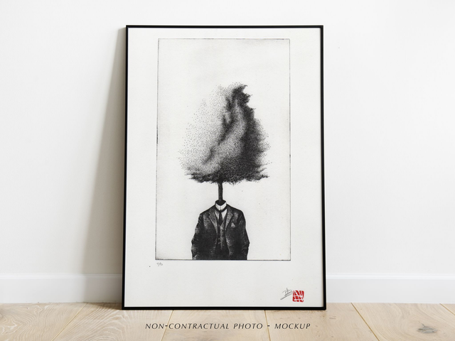 Fine art etching / Not framed / The Treehead