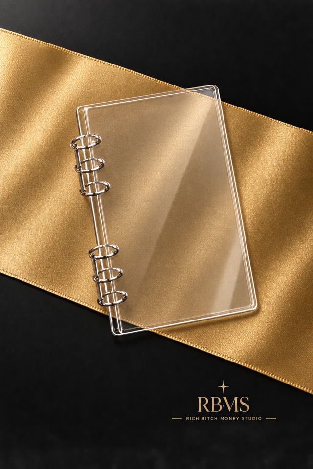 A6 Acryl Budget Binder met Gouden Ringen