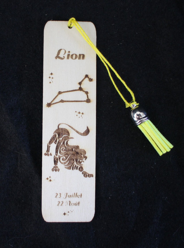 Marque-pages signe astrologique Lion