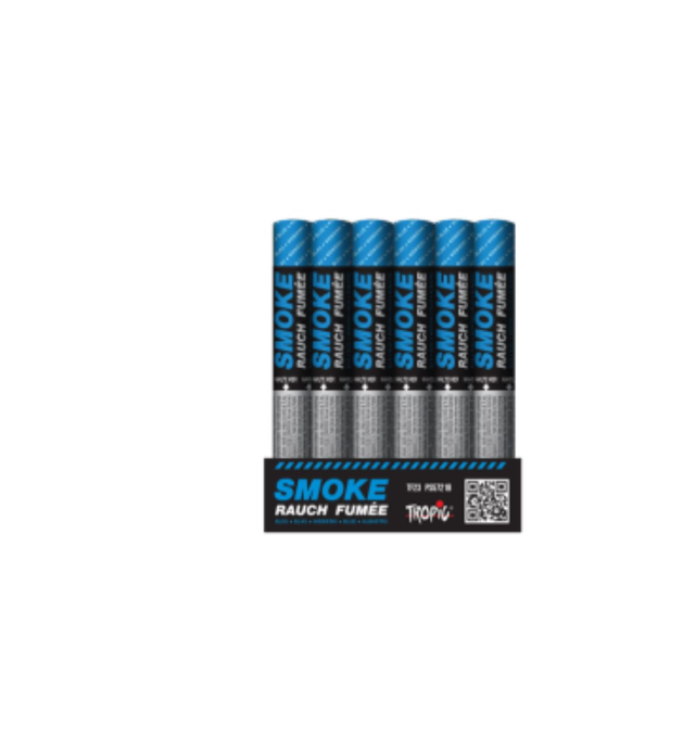 10 Fumigène à main bleu