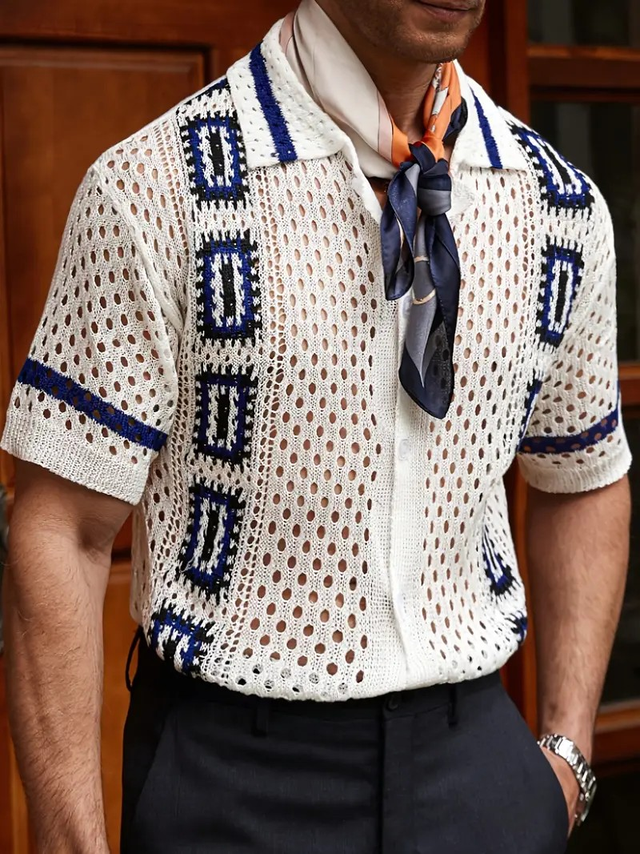 Men's Short-Sleeve Knitted Top