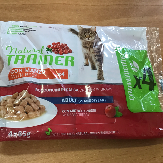 NATURAL TRAINER CAT ADULT 4X85gr MANZO 8410650547978