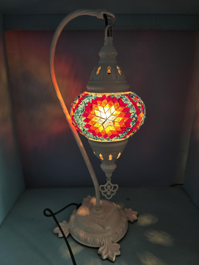 Medium Mosaic Swanneck Table Lamp
