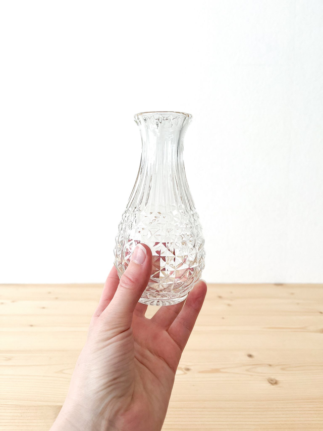 Petit vase soliflore en verre vintage