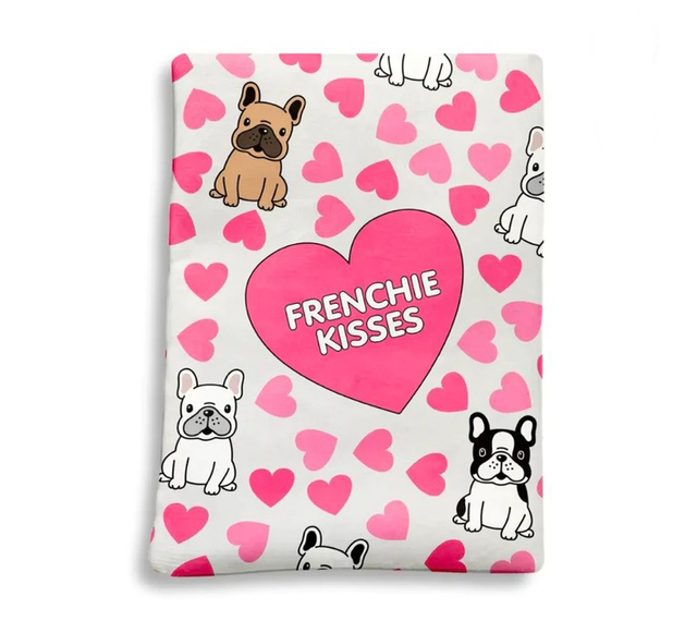 French Kisses Valentines Card Dog Toy
