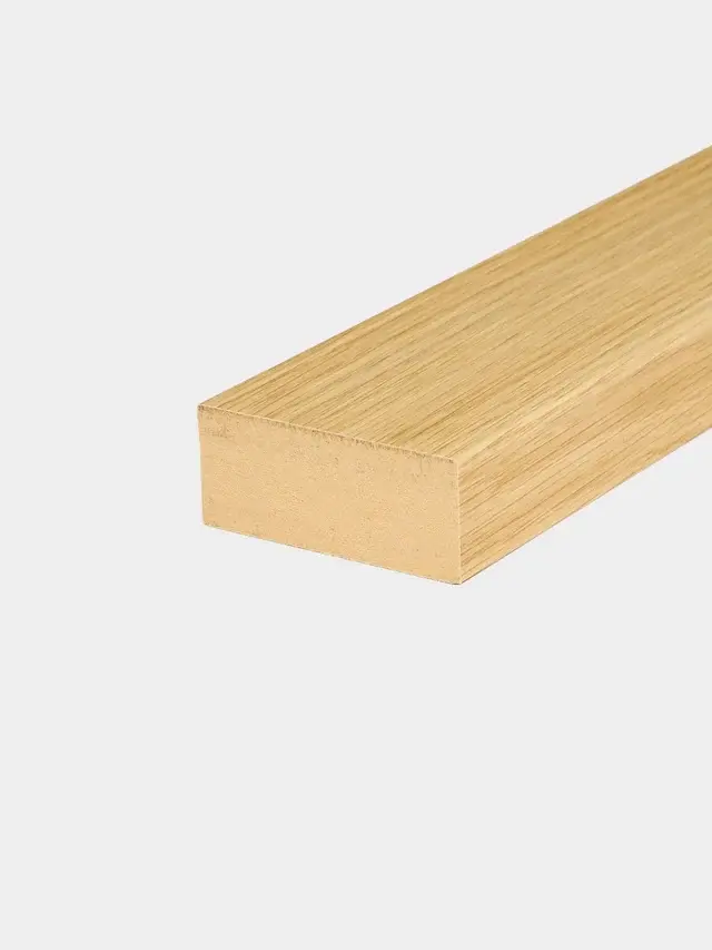 Woodupp Lamelle de Finition Aspect Bois Chêne du Sud Feutre Noir 67 mm (Réf-1276)