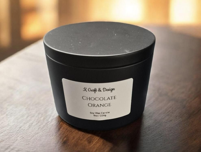 Chocolate Orange 8oz Soy Wax Candle