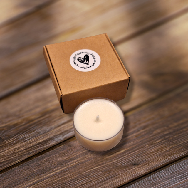 Durchsichtiges Teelicht aus Rapswachs