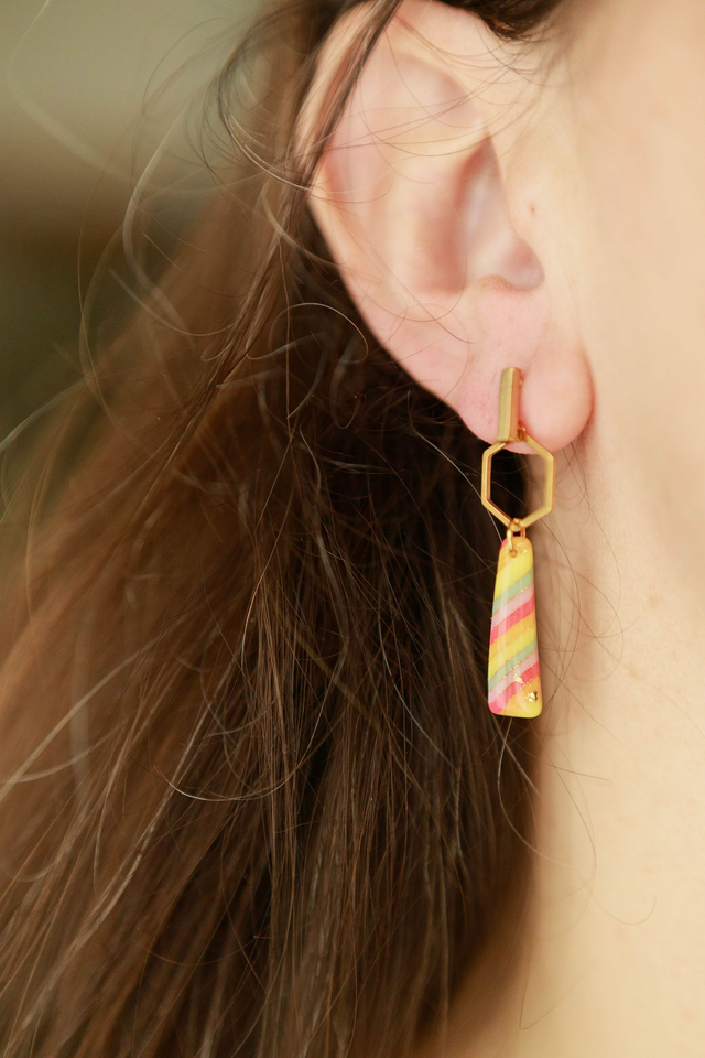 Boucles d'oreilles longues Collection Gourmandises Acidulées