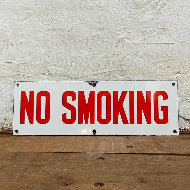 1950’s/ 60’s “NO SMOKING” Enamel Sign