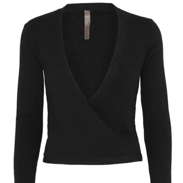 Capezio wrap sweater - BLACK