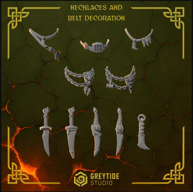 Necklaces and Belt Decoration (Anvil Wardens)