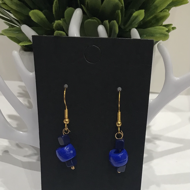 Blue Bead Earrings- BBE3478