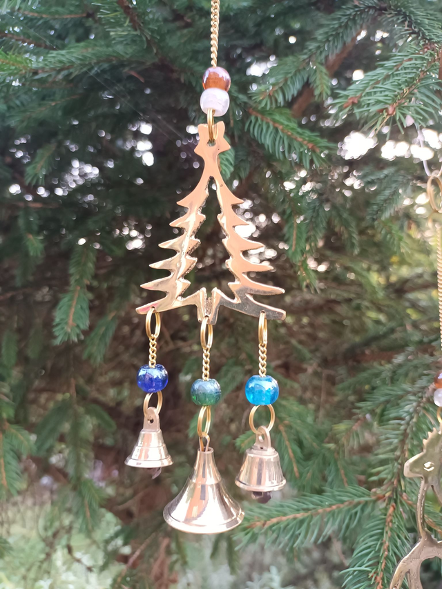 Recycled brass Christmas Tree Chime