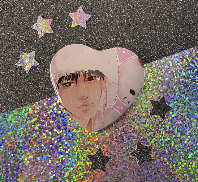 Intak P1Harmony Heart Button Pin