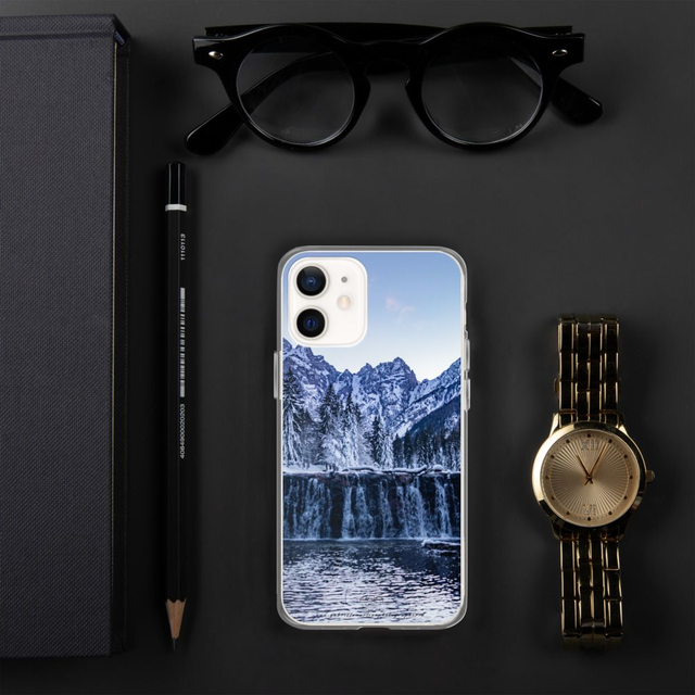  Cover per iPhone in silicone Laghi di Fusine winter 02 