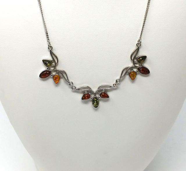 COLLIER AMBRE VERITABLE ARGT 925/1000 RHODIE 43 CM 8.99 g 31710184RH