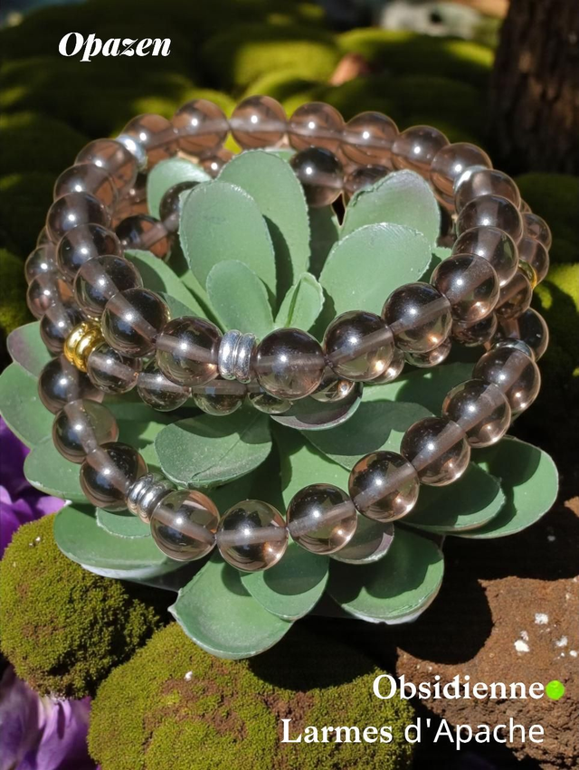 Bracelets Obsidienne Larmes d'Apache 