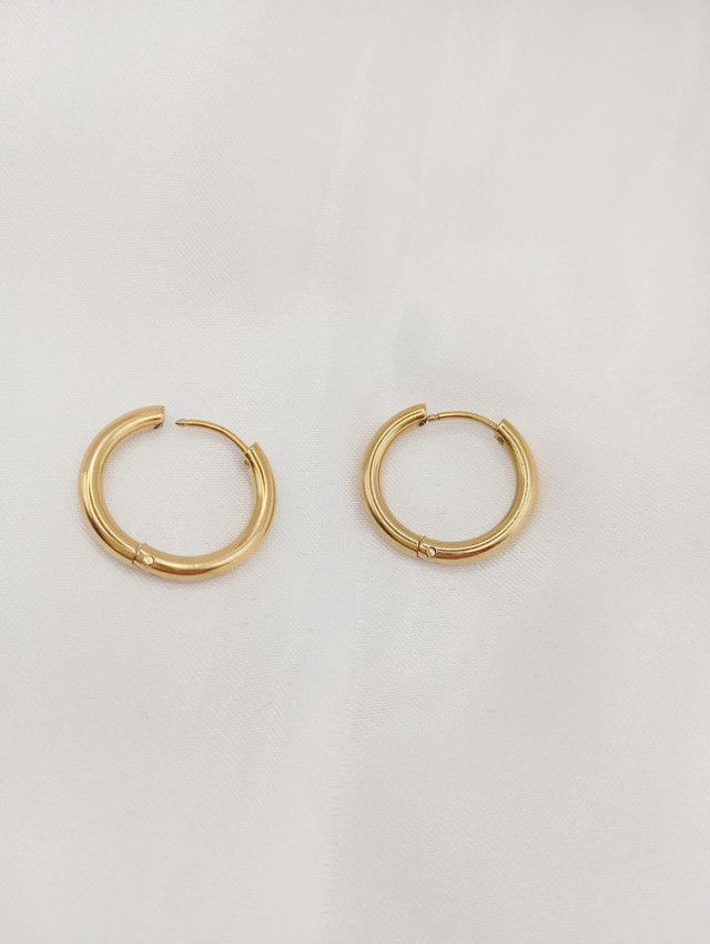 Créoles rondes dorées 