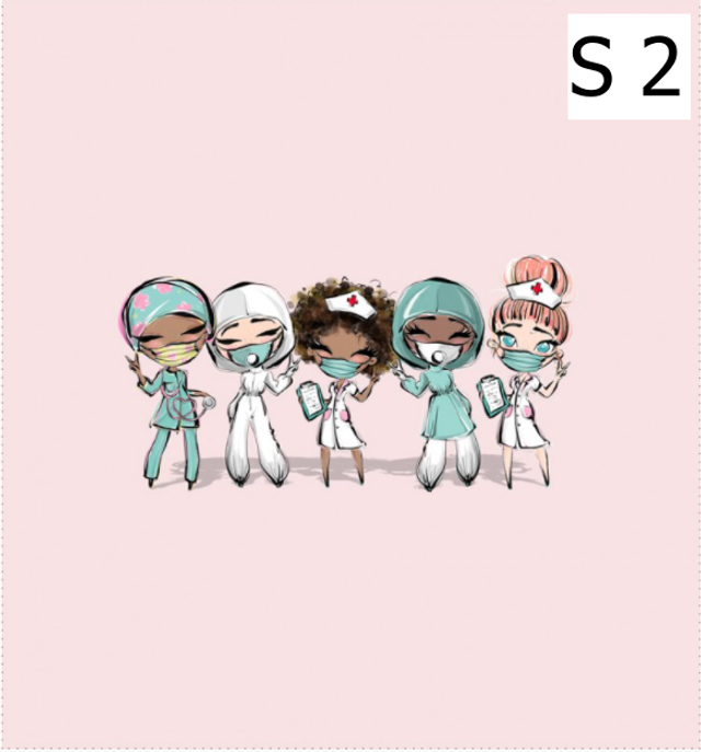 Panneau Infirmières 4 en Polyester - 48x48cm 