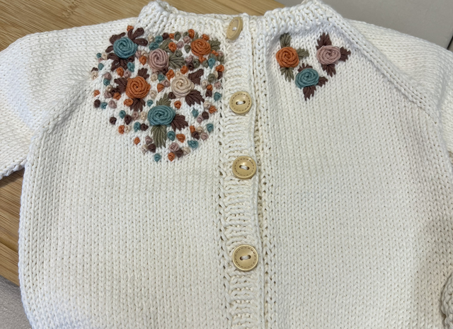 Bezaubernde Strickjacke mit Stickerei 