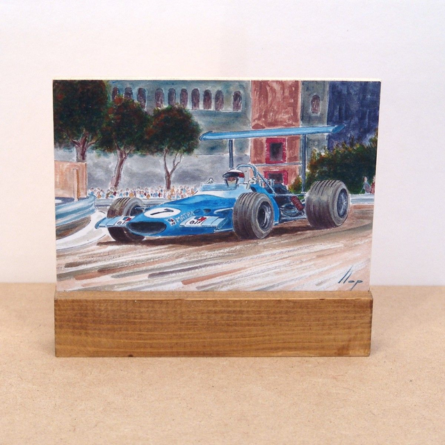 Artimotor pie vertical 14x13 - 1969 Jackie Stewart (Matra F1) 1º Montjuic