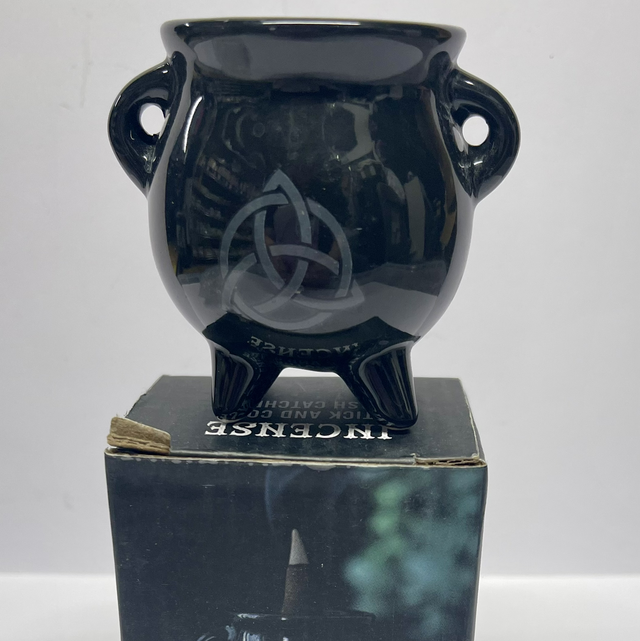 Cauldron Incense Stick &amp; Cone Burner - Triquetra