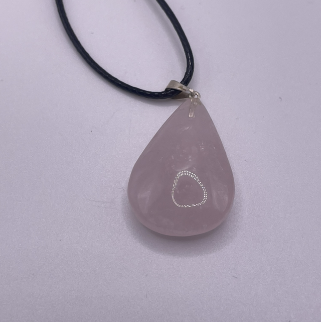 Rose Quartz Teardrop Pendant