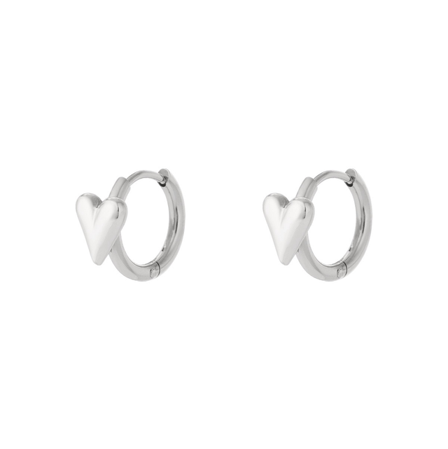 Oorbellen zilver heart