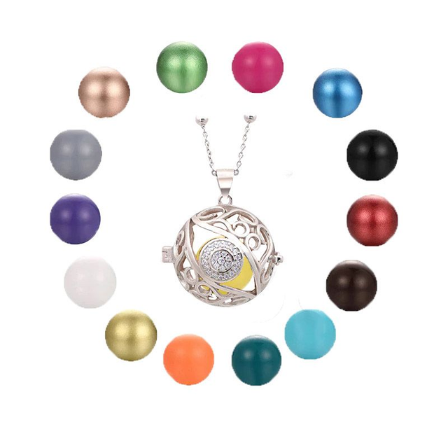 Collana Chiama Angeli Dolce Suono Trasmette Serenità Pendente con Occhio e zirconi dell’angelo Custode acciaio e lega di bronzo placcato Oro Bianco 