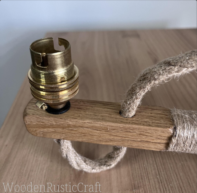 Rustic Wooden Wall Sconce | Oak Wall Lamp
