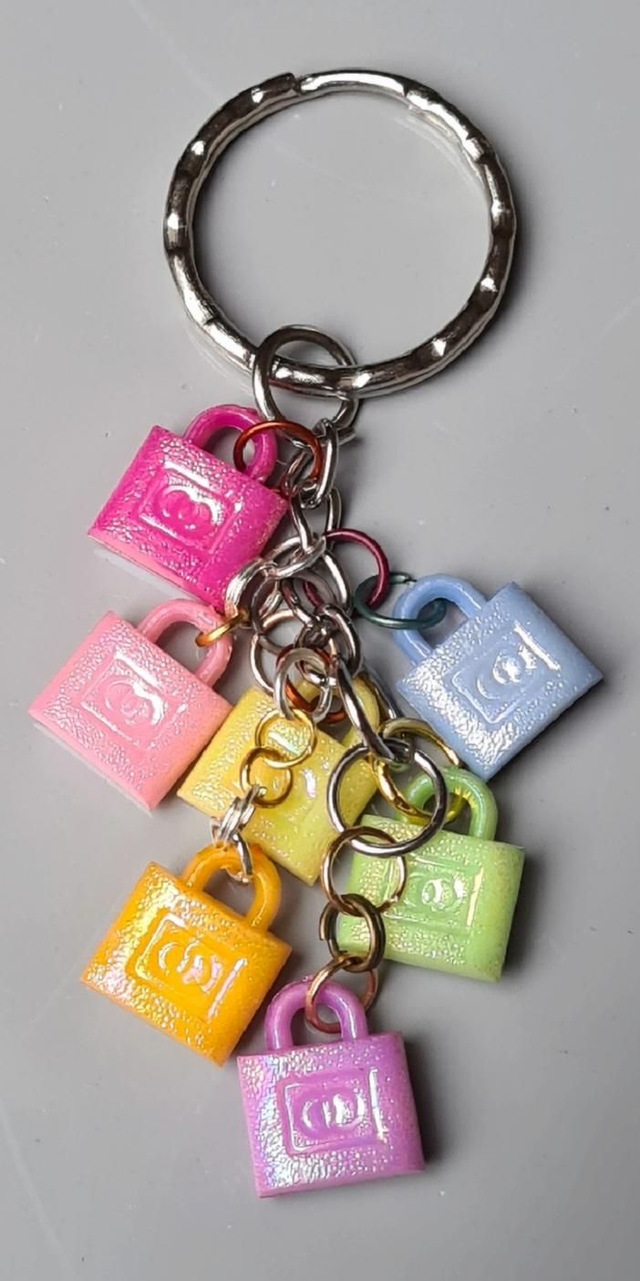 Keyring handbag charm handbags multi iridescent