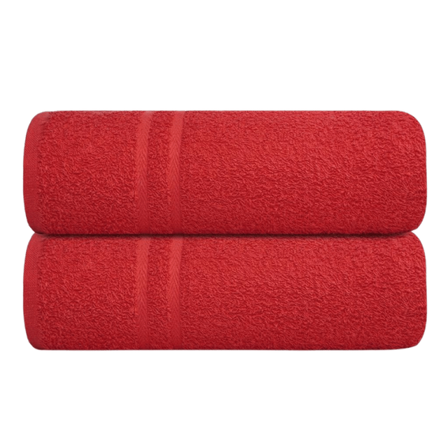 Luxury Soft Cotton Chevron Hand Towel Red Size. 50cm x 80cm
