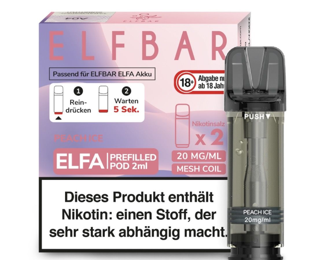 ELFBAR ELFA Prefilled Pods – Peach Ice | 20 mg