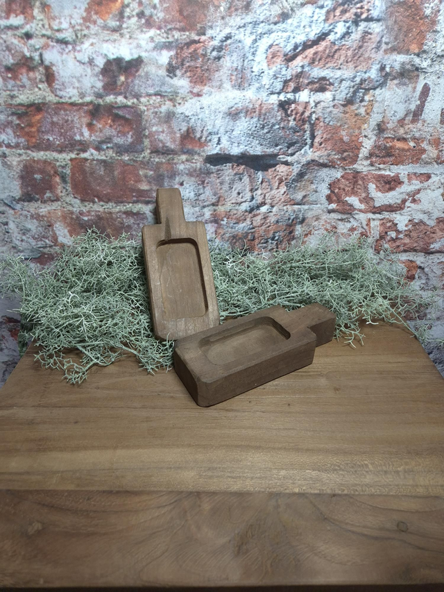 Rechthoekig schaaltje/bakje hout