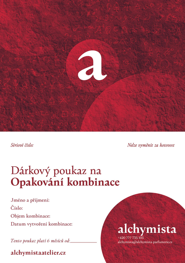 Dárkový poukaz na opakování kombinace bez rezervace 50 ml