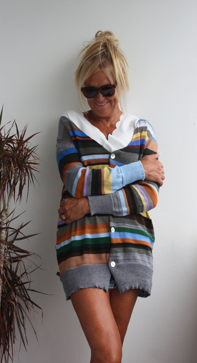 Striped jacket, oversize