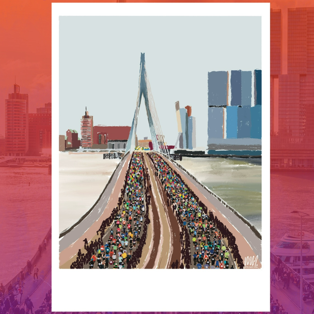 Rotterdam Marathon Art Print - Regular