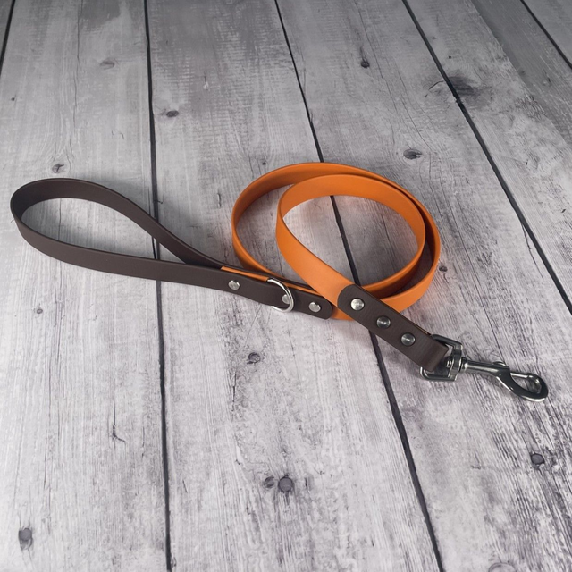 Burnt Orange &amp; Espresso Waterproof BioThane® Lead