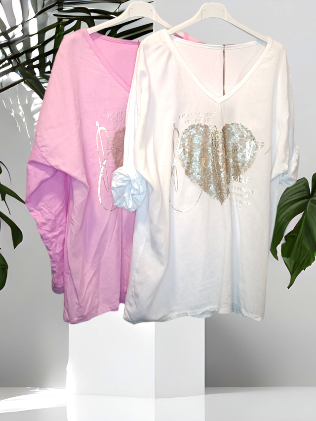 Tunika/Shirt Gr. 38-44 rosa